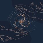 2 mains utilisant de l'énergie positif